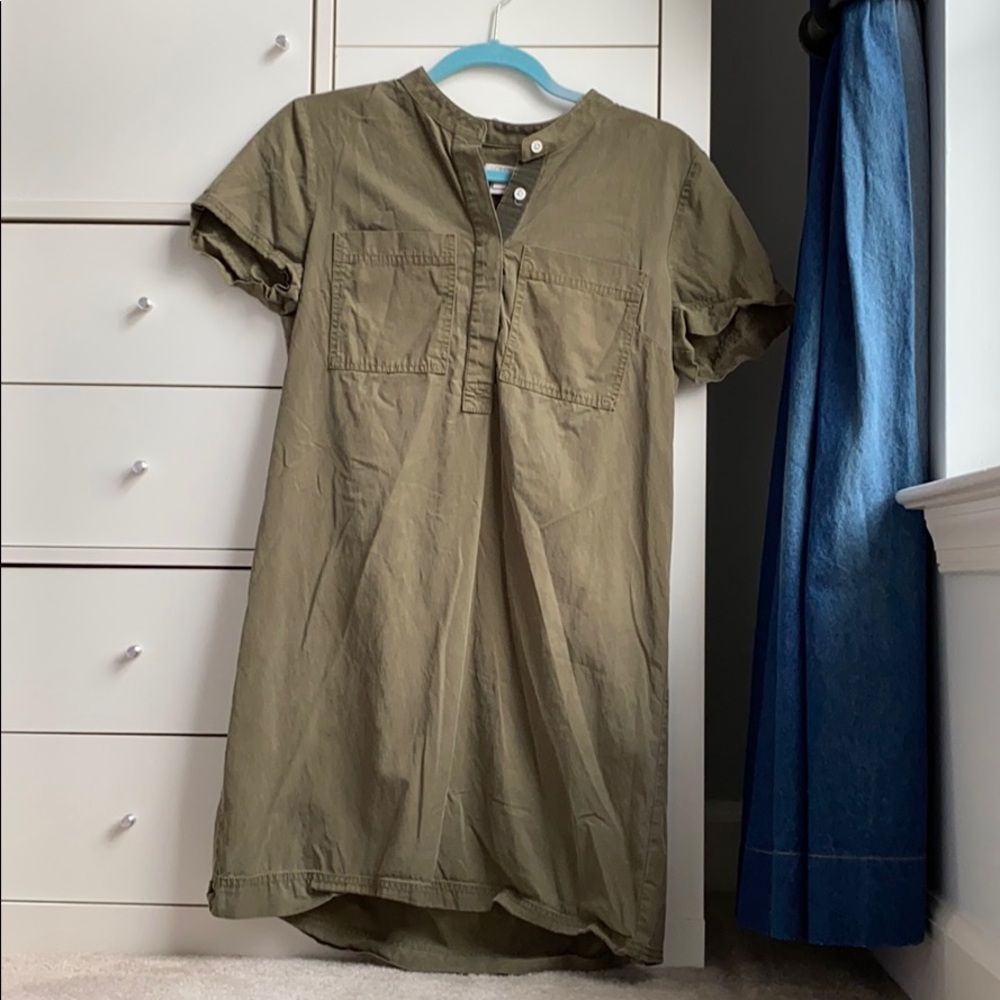 J Crew Olive Green A Line Dress